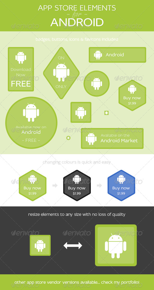 App Store Elements for Android - Web Elements