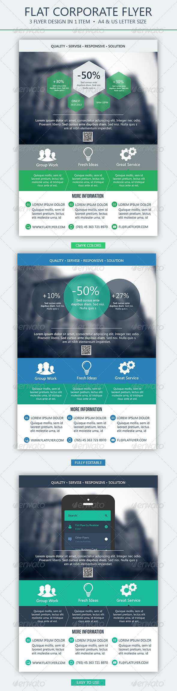 Flat Corporate Flyer - Corporate Flyers