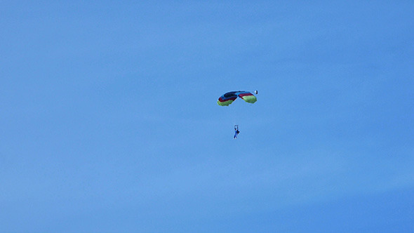 Paragliding in Blue Sky alt