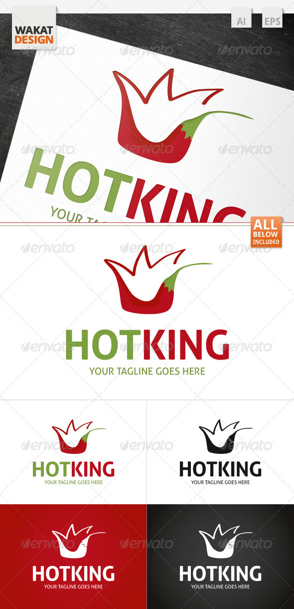 Hot King Logo - Food Logo Templates
