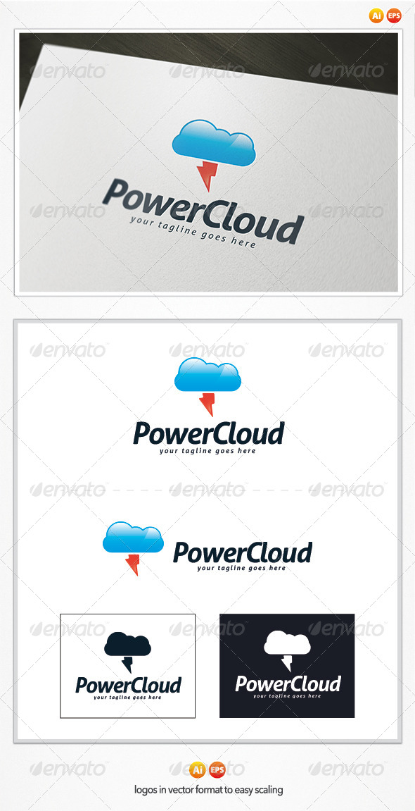 Power Cloud Logo - Symbols Logo Templates