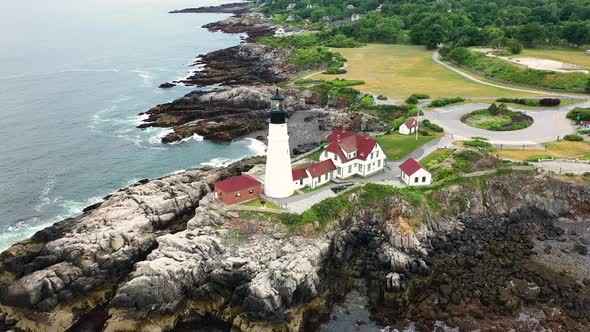 Drone Video Over Portland Head Lighthouse alt
