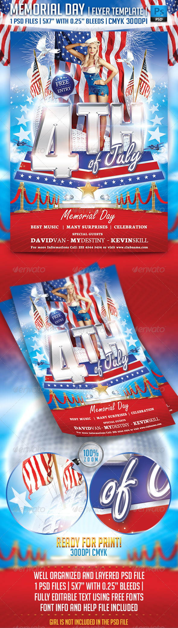 Memorial Day Flyer Template - Holidays Events
