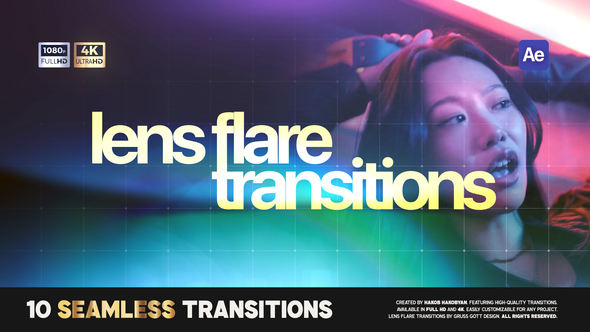 Lens Flare Transitions Elements template preview