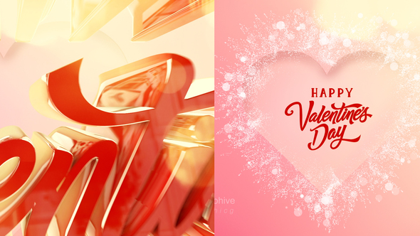 3D Valentine Intro Logo Stings template preview