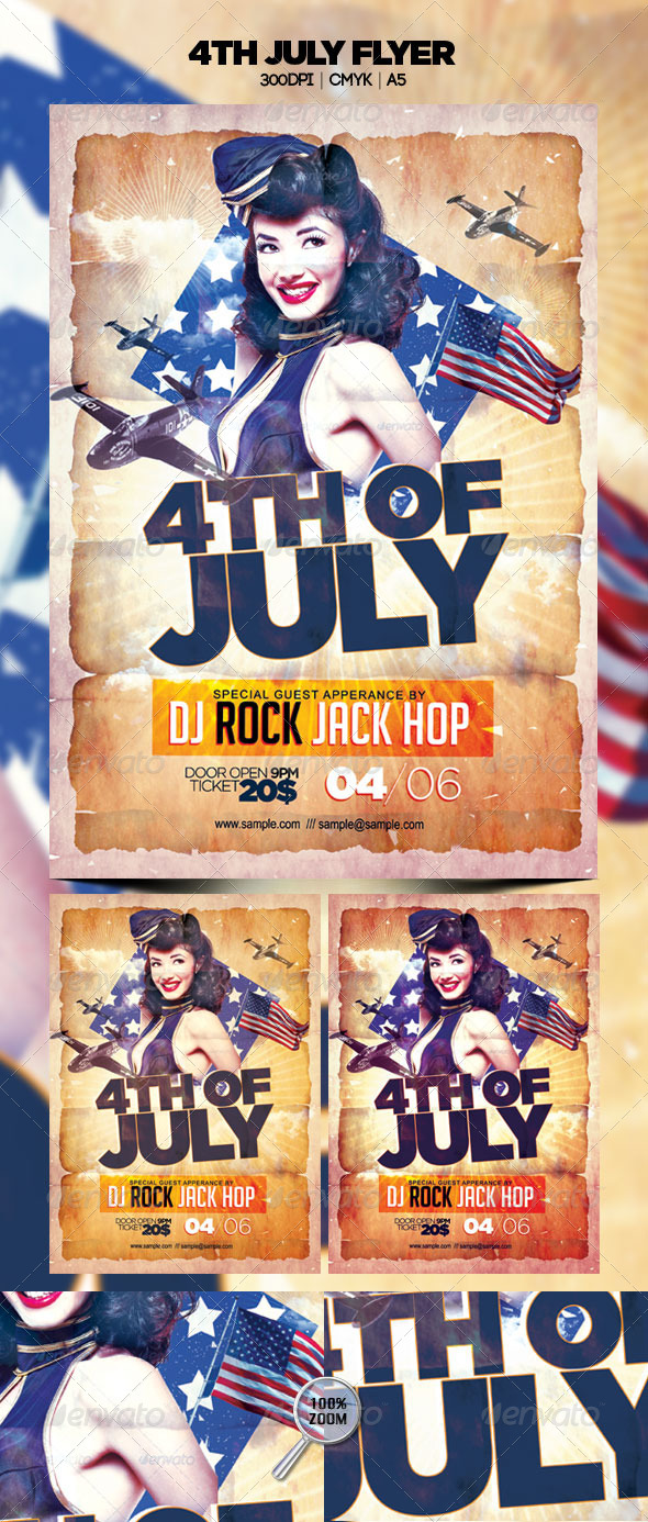 4th July Flyer - Clubs & Parties Events