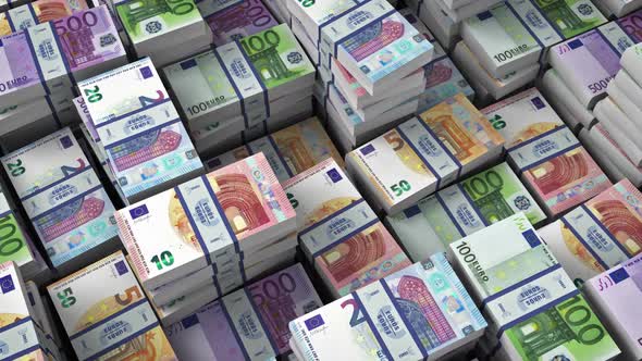 Money Bills Euro Banknotes