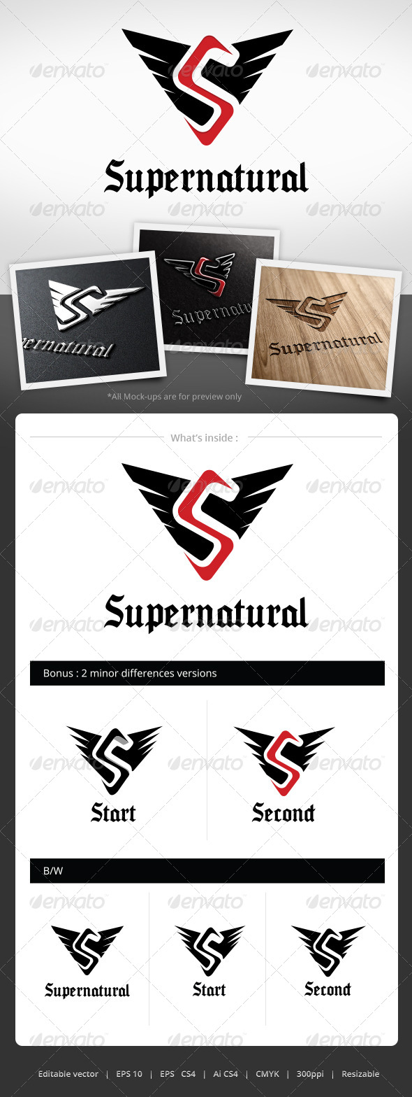 Supernatural Logo Template - Letters Logo Templates