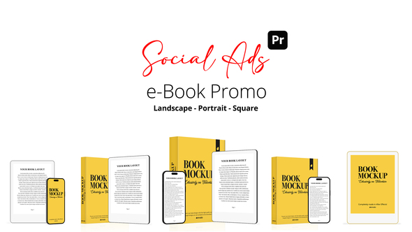 e-Book Promo Social Ads for Premiere Pro Premiere Pro template preview