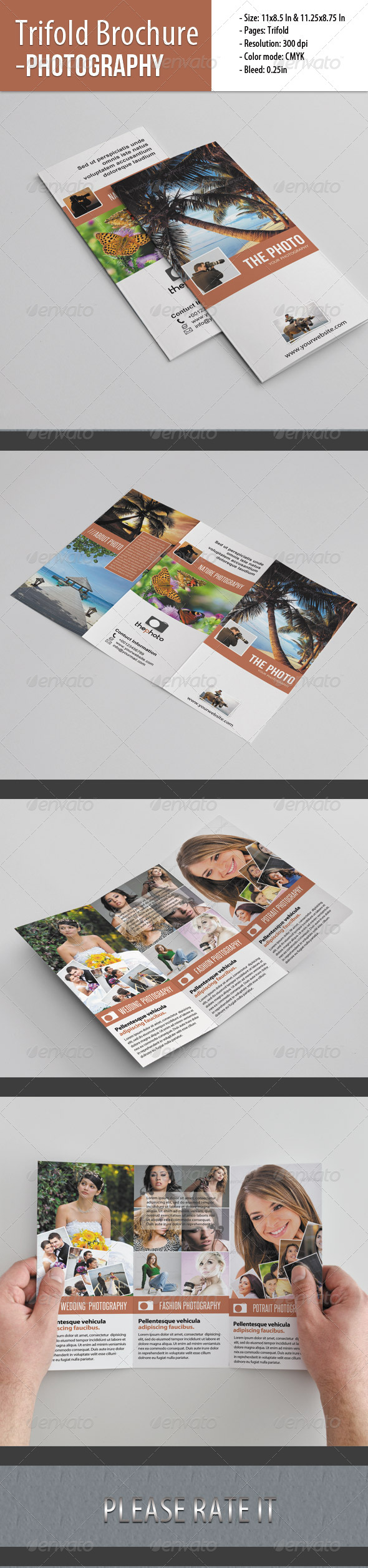 Trifold Brochure For Photography - Portfolio Brochures