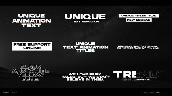RGB Titles | After Effects Titles template preview