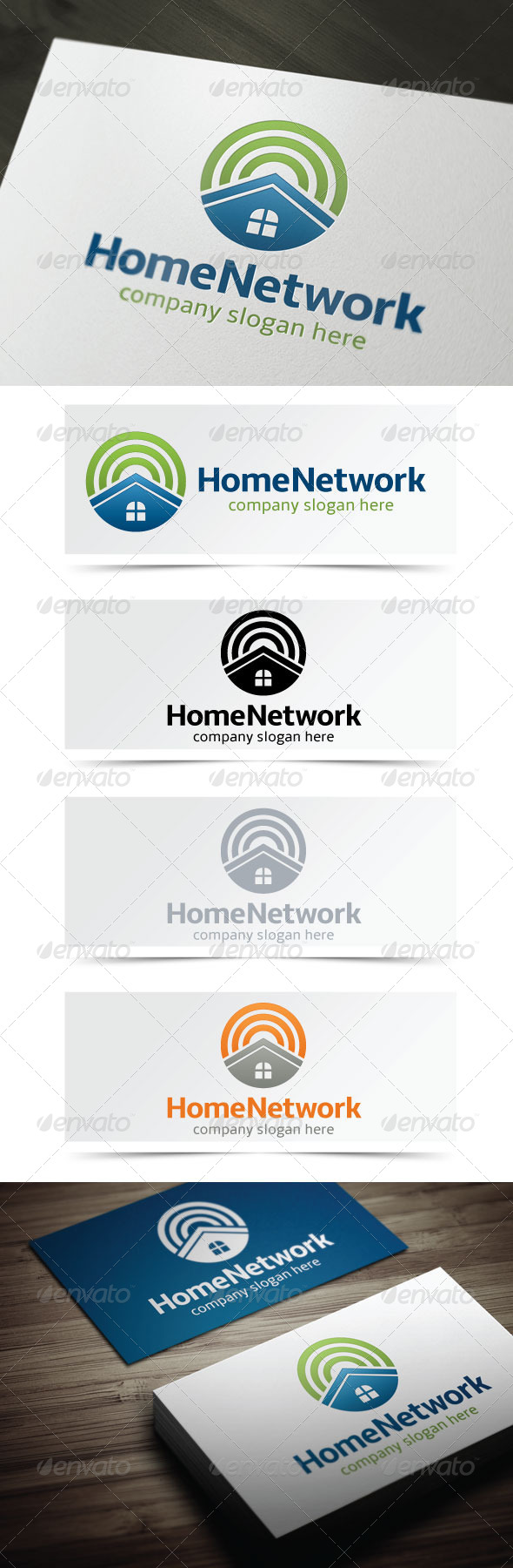 Home Network - Objects Logo Templates