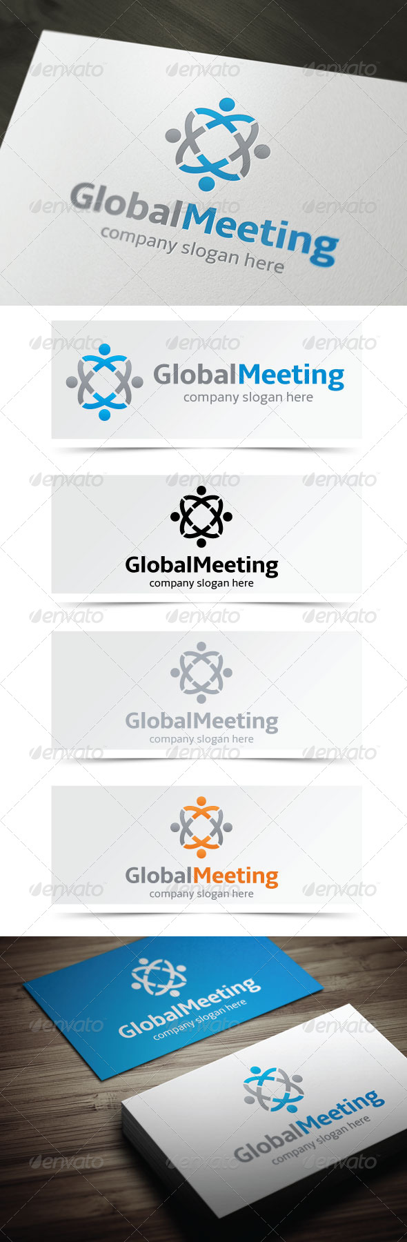 Global Meeting - Humans Logo Templates