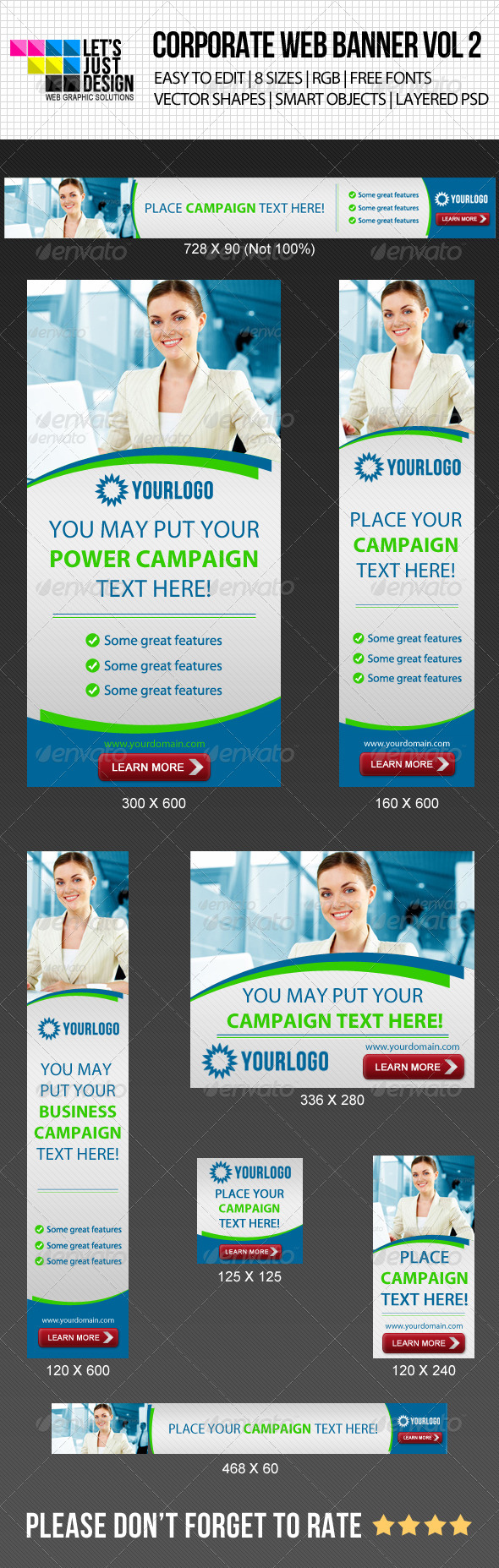 Corporate Web Banner Vol 2 - Banners & Ads Web Elements