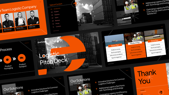 Logistic Presentation Promo Video Displays template preview