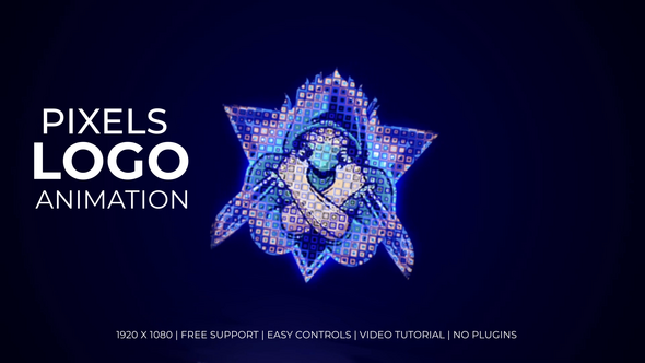 Pixel Logo Reveal Logo Stings template preview