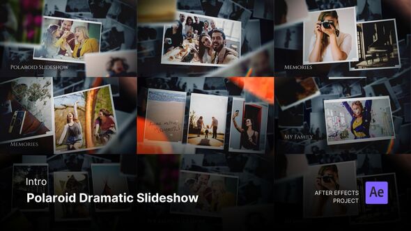 Intro/Opening - Polaroid Dramatic Slideshow After Effects Project Files Video Displays template preview