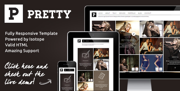 Pretty - Clean & Modern Responsive Portfolio Site - Creative Site Templates