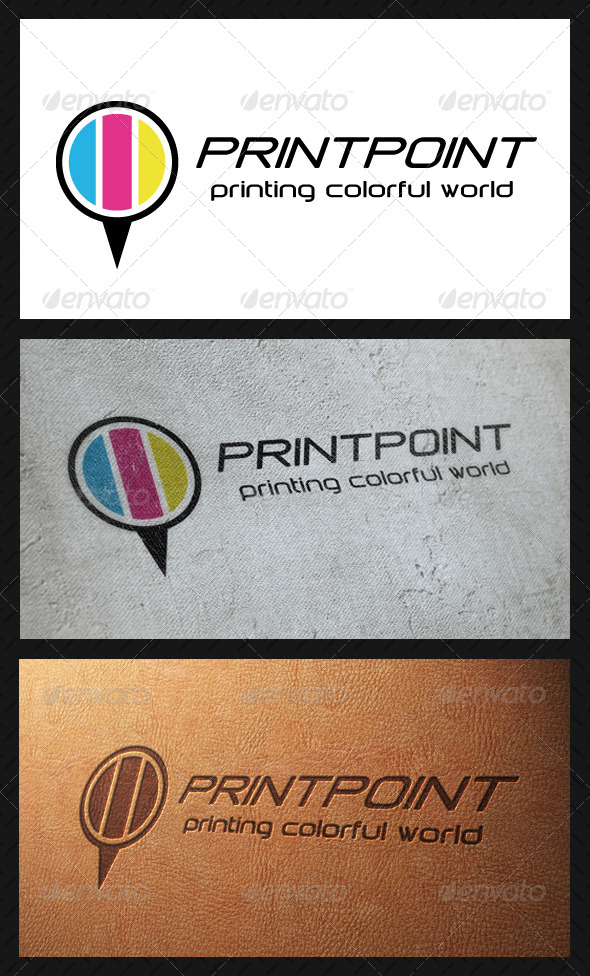 Print Point Logo Template - Vector Abstract