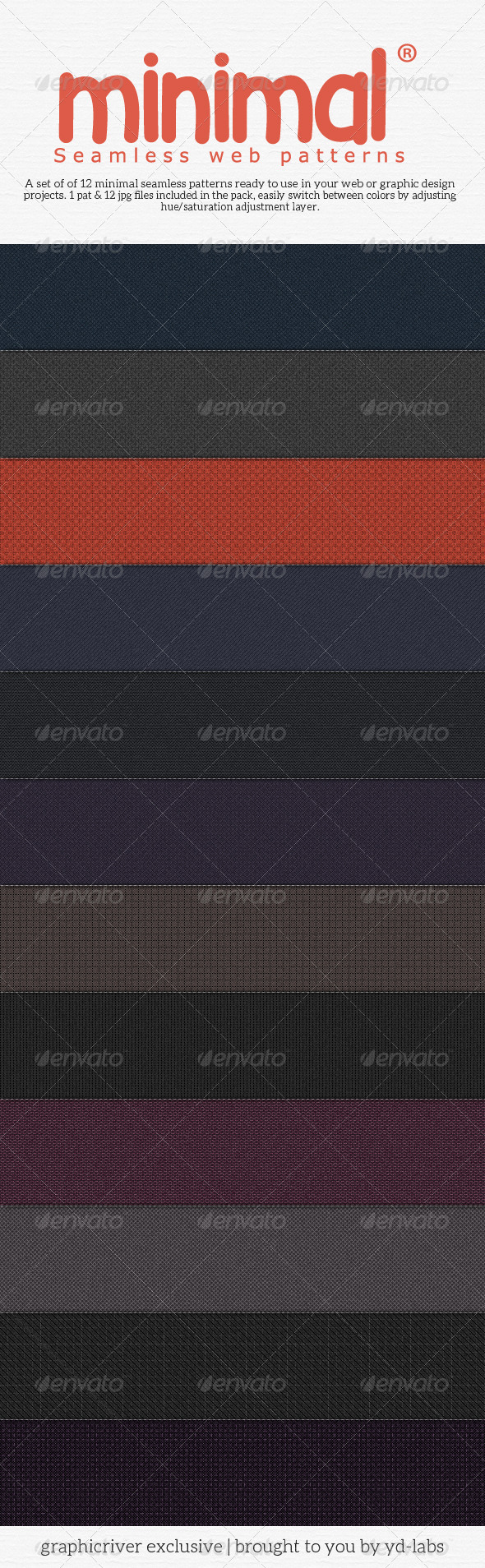 Minimal Seamless Web Patterns Pack 1 - Patterns Backgrounds