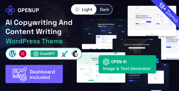 Openup - AI Content Writer &  AI Application WordPress Theme