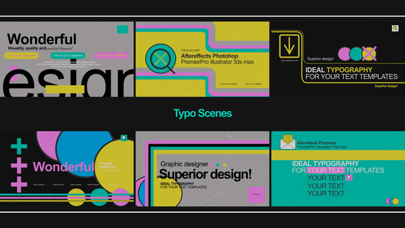 Typo Scenes Titles template preview