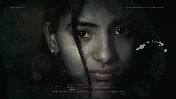 Dramatic Watercolor Slideshow Video Displays template preview