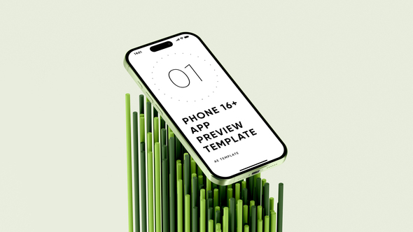 Phone 16 Plus App Preview Template Video Displays template preview