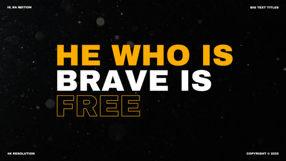 Big Text Titles | AE Titles template preview