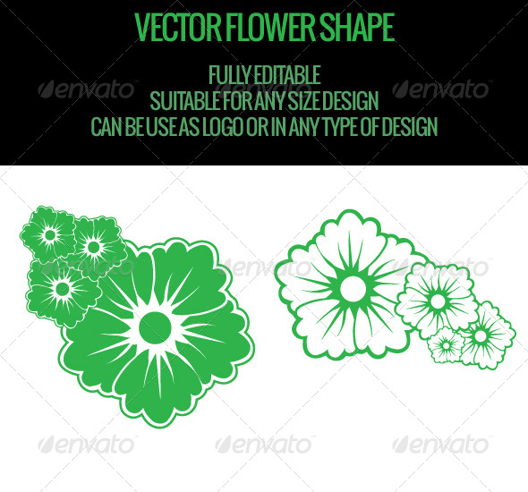 Vector Flower Shape - Flourishes / Swirls Decorative