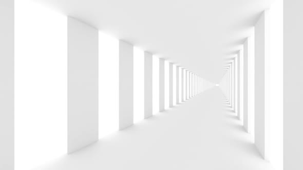 Empty White Corridor