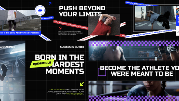 Sport Quote Video Displays template preview