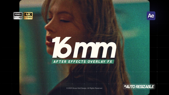 16mm Film Overlay Effect Elements template preview