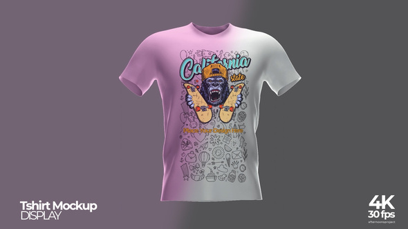 Tshirt Mockup Video Displays template preview