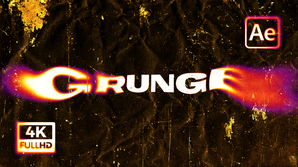 Grunge Logo Intro Logo Stings template preview