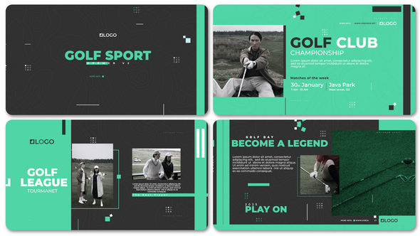 Golf Tournament Opener V2 Premiere Pro template preview