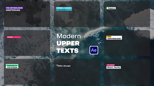 Modern Upper Thirds Titles template preview