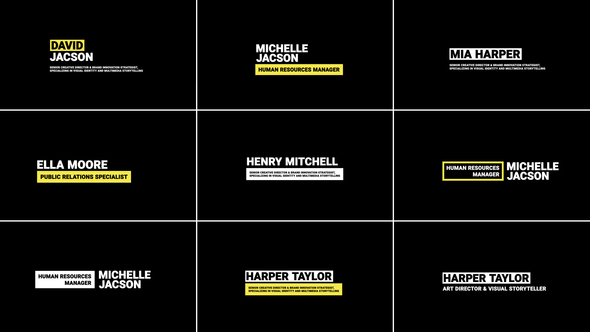 Minimal Lower Thirds | AE Titles template preview