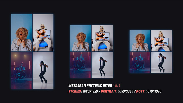 Instagram Rhythmic Intro Openers template preview