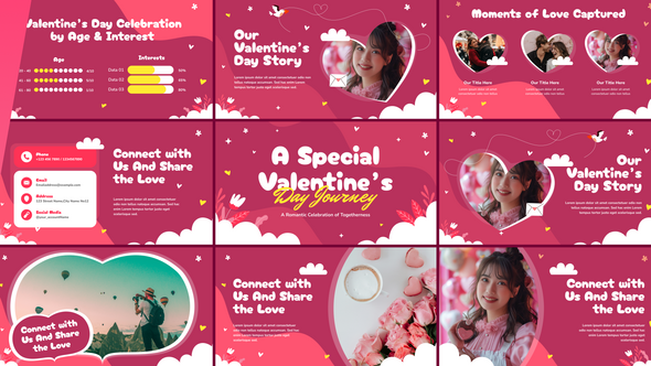 Valentines Day Typography Video Displays template preview
