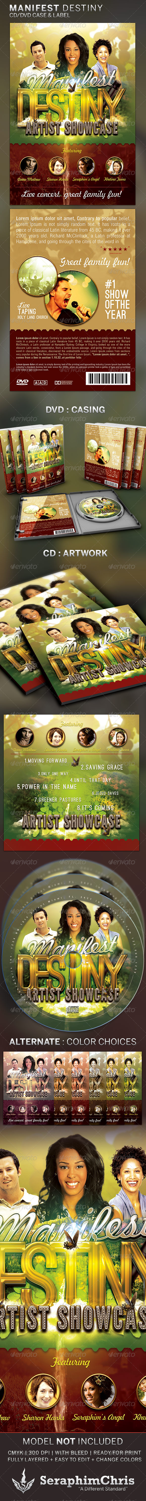 Manifest Destiny: CD/DVD Template - CD & DVD Artwork Print Templates