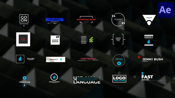 Logo Text Titles for After Effects Logo Stings template preview