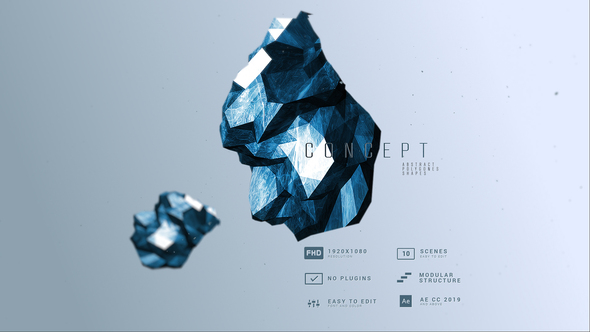 Concept | Abstract Shapes Titles Titles template preview