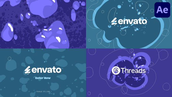 Wave And Bubbles Logo Opener for After Effects Openers template preview