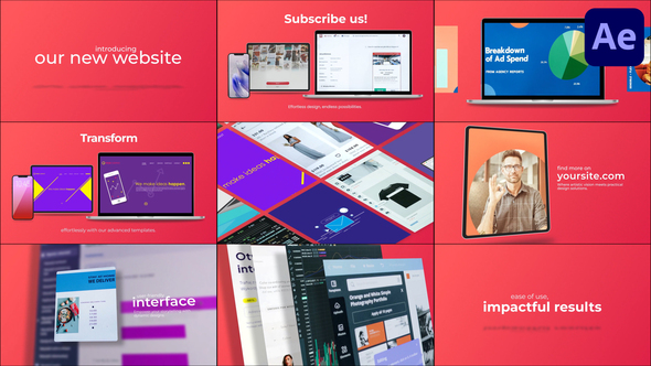 Clean Minimal Website Promo | After Effects Openers template preview