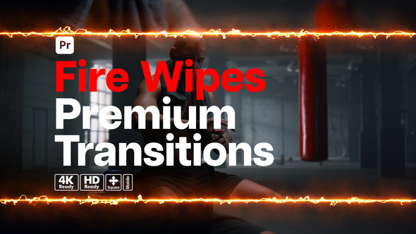 Premium Transitions Fire Wipes for Premiere Pro Premiere Pro template preview