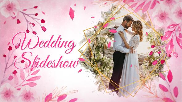 Wedding Watercolor Premiere Pro template preview