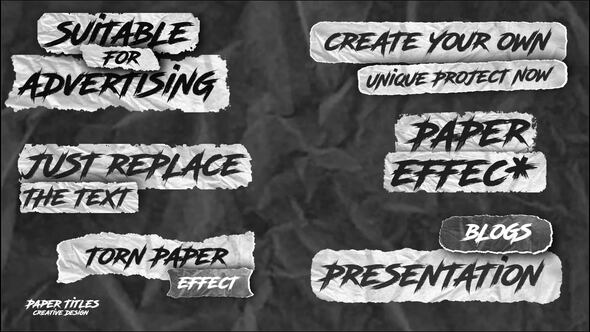 Paper Titles // After Effects Titles template preview