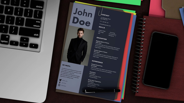 Resume CV Mockup Kit Product Promo template preview