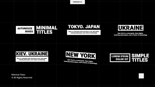 Minimal Titles | AE Titles template preview